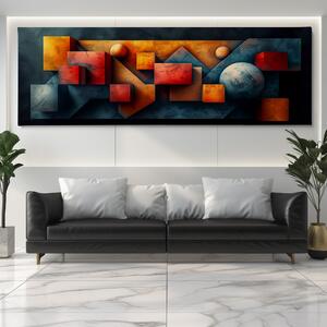 Obraz na plátně - Morseovy kvádry FeelHappy.cz Velikost obrazu: 60 x 20 cm