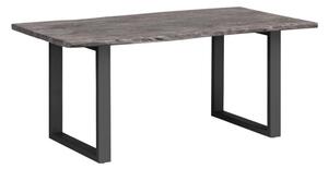 Masivní jídelní stůl Bullwer z akácie, lakovaný, šedočerný – 140×90 cm