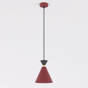 Závěsné svítidlo KLEVER 1 – vínové / černé, 1× E14, šířka 16 cm