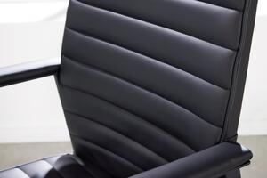Kancelářská židle LAZIO černá umělá kůže Nábytek | Kancelářský nábytek | Židle