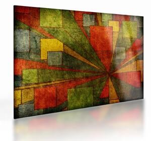 Skleněný obraz geometrické abstrakce (70x50 cm)