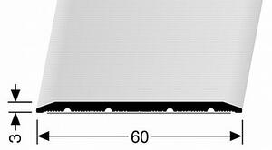 Přechodový profil 60 mm, plochý (samolepící) | Küberit 446 SK Stříbro F4