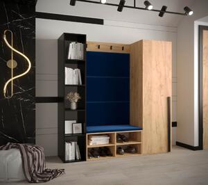 Předsíňová stěna Miro 3 - dub Craft Barva: Tmavě modrá - Manila 26