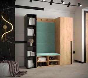 Předsíňová stěna Miro 3 - dub Craft Barva: Mátová - Manila 11