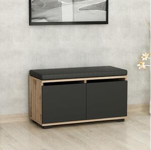 Botník DRAGO 42x80 cm černá/ořech