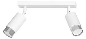 Stropní svítidlo HIRO 2 – bílé / chromové, 2× GU10, šířka 45 cm