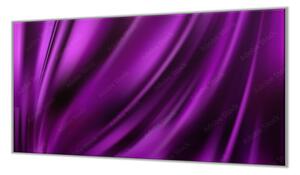 Ochranná deska fialová tkanina satén - 40x60cm / S lepením na zeď