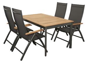 Doppler CONCEPT TEAK FSC®, polohovací křesla, 4+1, zahradní sedací souprava, pro 4 osoby