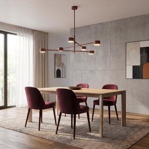 Stropní svítidlo NATSU 6 – vínové, 6× GX53, šířka 84 cm
