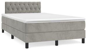 Box spring postel s matrací světle šedá 120x190 cm samet 3269855