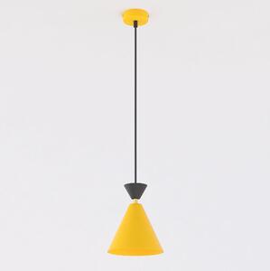 Závěsné svítidlo KLEVER 1 – oranžové / černé, 1× E14, šířka 16 cm