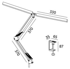 LED Stmívatelná stolní lampa TENUIX DUO LED/15W/230V 3000-6000K bílá