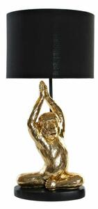 13493 Stolní lampa DKD Home Decor Černý Zlatá Polyester Pryskyřice Opice (25 x 25 x 48 cm)