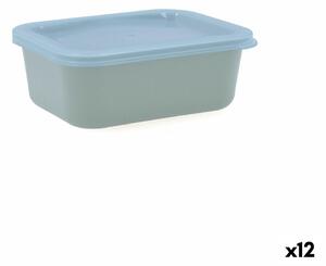 3843 Obdélníkový svačinový box na zavírání Quid Inspira 380 ml Zelená Plastické (12 kusů)