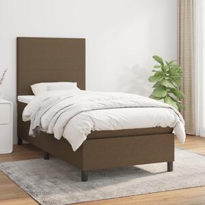 Box spring postel s matrací tmavě hnědá 80x200 cm textil 3141572