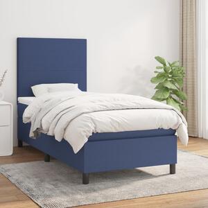 Box spring postel s matrací modrá 80x200 cm textil 3141575
