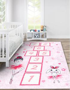 Dětský kusový koberec Junior 51828.802 Ballerina pink-80x150