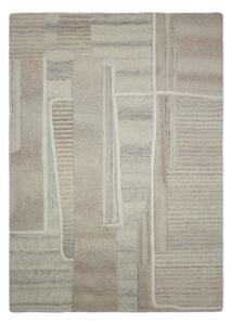 Šedobéžový ručně tkaný vlněný koberec 140x200 cm Lira – Flair Rugs