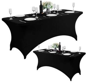 ModernHOME Univerzální ubrus na cateringový stůl 180 cm černý elastický HTSP6FT BLACK