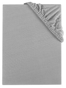 Plachta ložní šedá jersey EMI: Prostěradlo prodloužené 90(100)x220