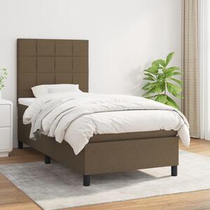 Box spring postel s matrací tmavě hnědá 80x200 cm textil 3141732