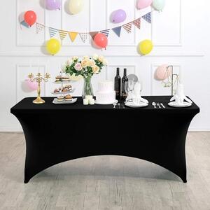 ModernHOME Univerzální ubrus na cateringový stůl 180 cm černý elastický