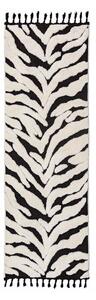 Černobílý běhoun 80x300 cm Esra Zebra – Flair Rugs
