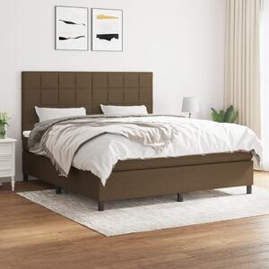 Box spring postel s matrací tmavě hnědá 160x200 cm textil 3141788