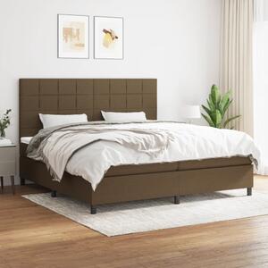 Box spring postel s matrací tmavě hnědá 200x200 cm textil 3141804