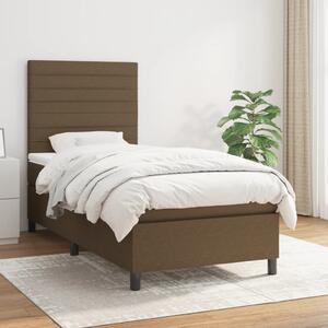Box spring postel s matrací tmavě hnědá 80x200 cm textil 3141812