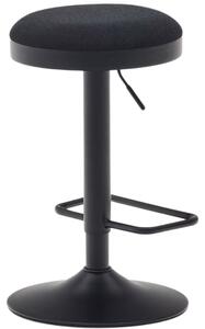 Černá čalouněná barová židle Kave Home Zaib 58-80 cm