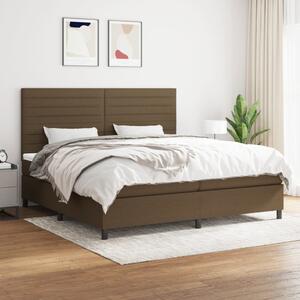 Box spring postel s matrací tmavě hnědá 200x200 cm textil 3141884