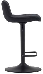 Černá čalouněná barová židle Kave Home Zenda 64-86 cm