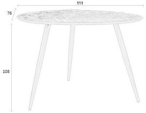 Kulatý jídelní stůl z teakového dřeva 76x111 cm Webster – White Label