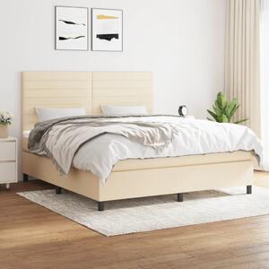 Box spring postel s matrací krémová 160x200 cm textil 3141870