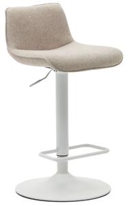 Béžová čalouněná barová židle Kave Home Zenda 64-86 cm