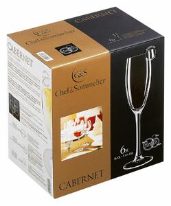 15157 Sklenka na šampaňské Chef&Sommelier Cabernet Transparentní Sklo 6 kusů (16 cl)