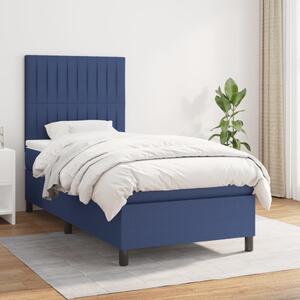 Box spring postel s matrací modrá 80x200 cm textil 3141895