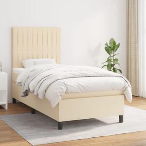 Box spring postel s matrací krémová 100 x 200 cm textil 3141918