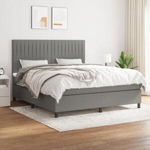 Box spring postel s matrací tmavě šedá 160x200 cm textil 3141946