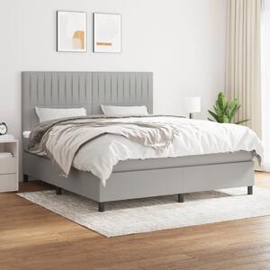 Box spring postel s matrací světle šedá 180 x 200 cm textil 3141953