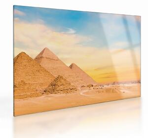 Skleněný obraz egyptských pyramid (70x50 cm)