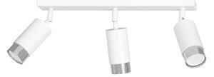 Stropní svítidlo HIRO 3 – bílé / chromové, 3× GU10, šířka 62 cm