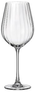 4240 Sklenka na víno Bohemia Crystal Optic Transparentní 650 ml 6 kusů