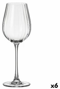 4240 Sklenka na víno Bohemia Crystal Optic Transparentní 400 ml 6 kusů