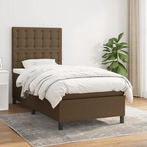 Box spring postel s matrací tmavě hnědá 80x200 cm textil 3142052