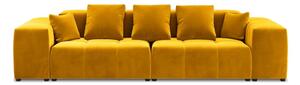 Žlutá sametová pohovka 320 cm Rome Velvet - Cosmopolitan Design