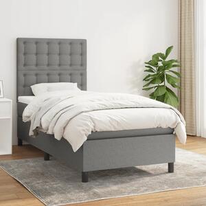 Box spring postel s matrací tmavě šedá 80 x 200 cm textil 3142050