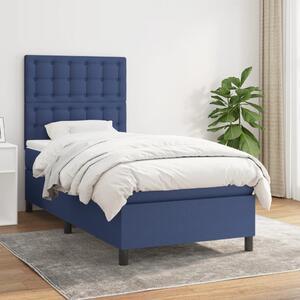 Box spring postel s matrací modrá 80x200 cm textil 3142055