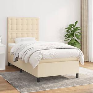 Box spring postel s matrací krémová 80 x 200 cm textil 3142054